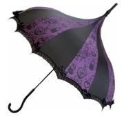 Purple Potion Bottles Damask UMBRELLA